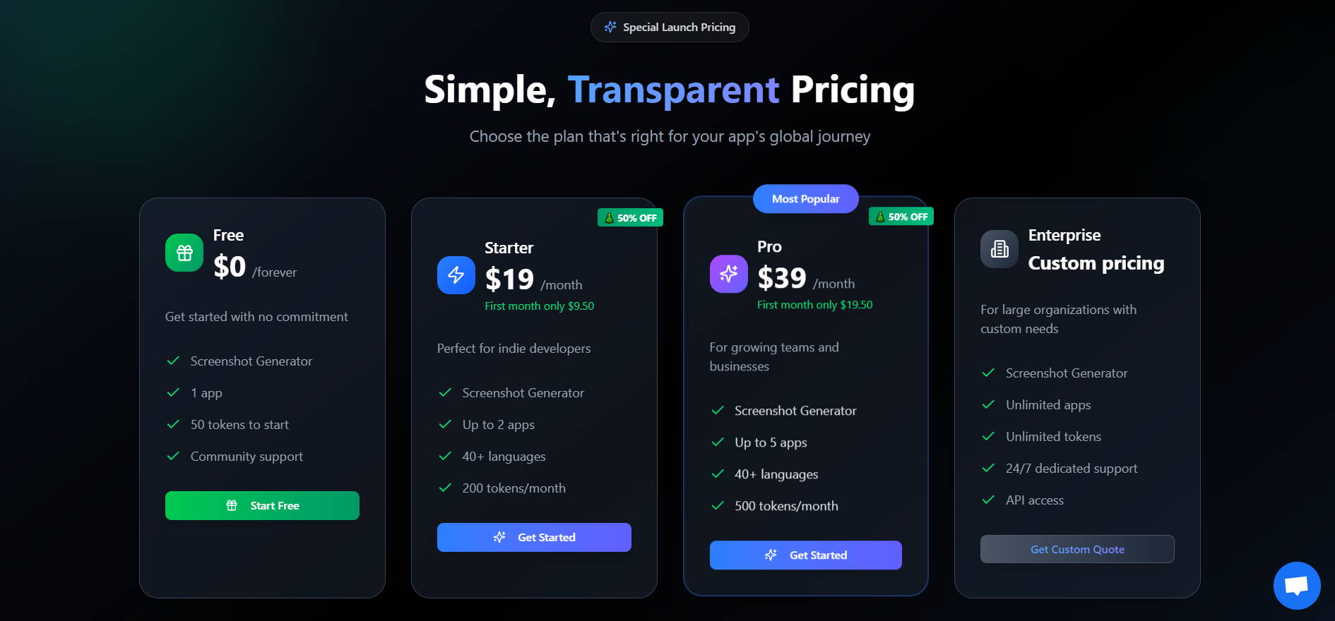 AppDrift Pricing - Free tools and subscription plans