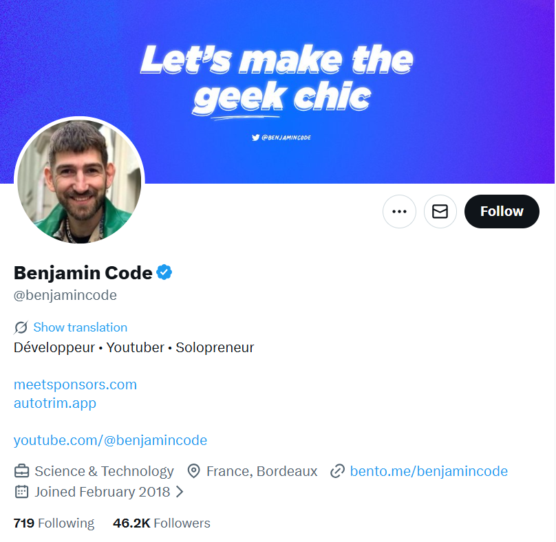 AutoTrim founder Benjamin Code