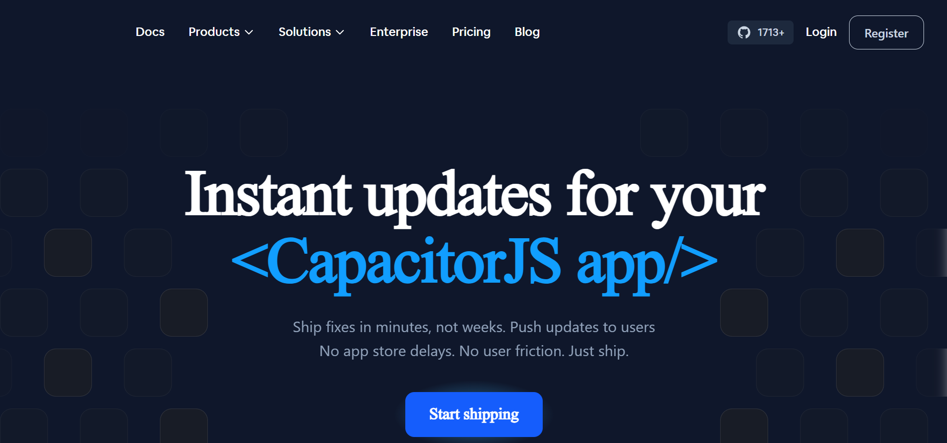 Capgo Homepage - Live update solution for Capacitor apps