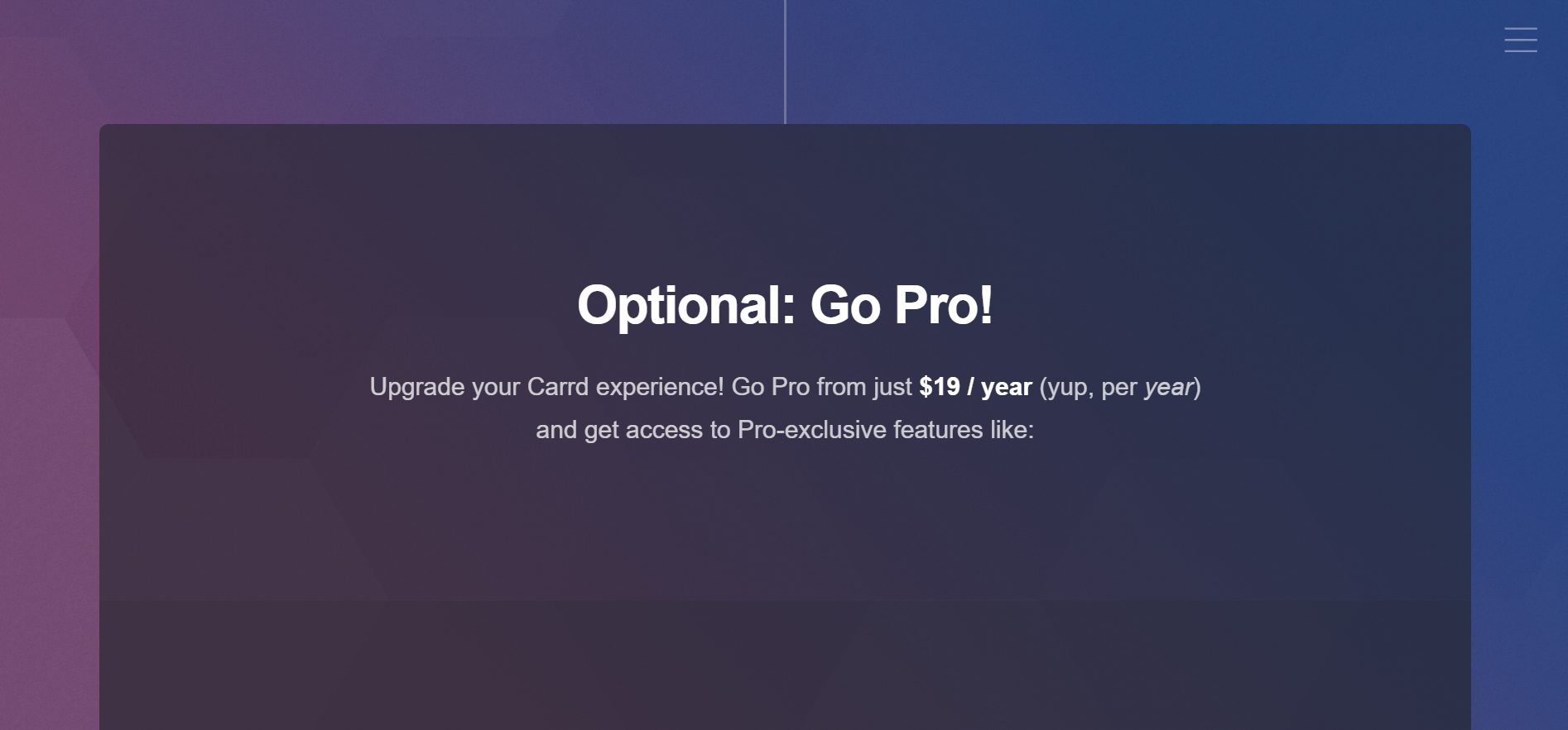 Carrd Pricing - Affordable annual pricing plans