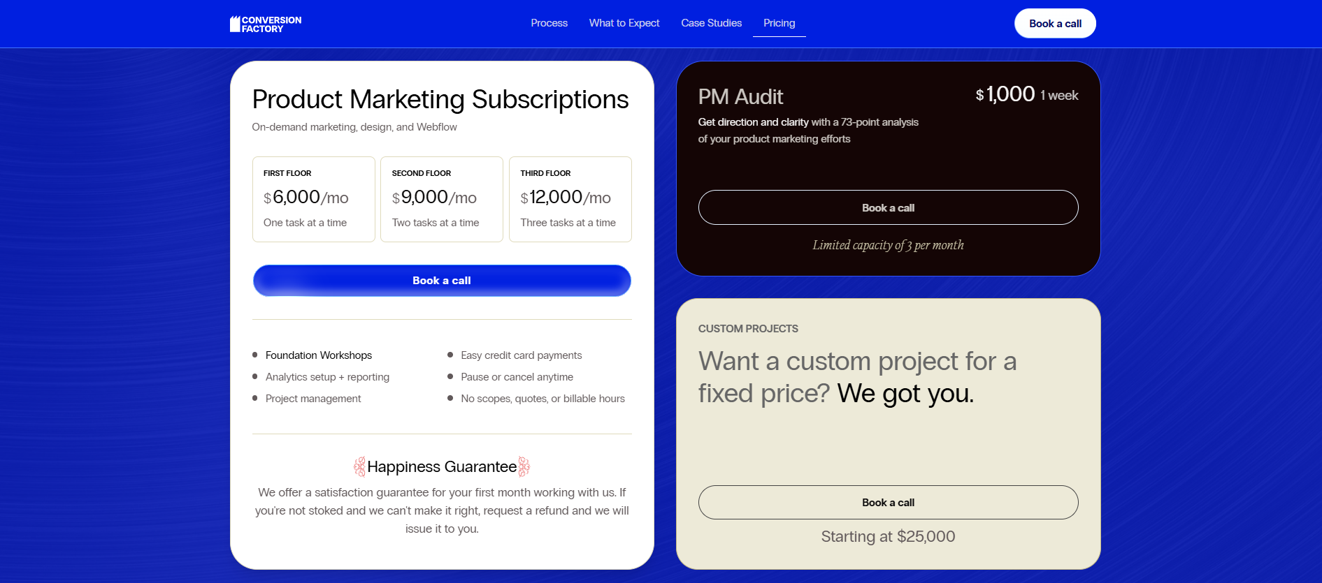 Conversion Factory Pricing