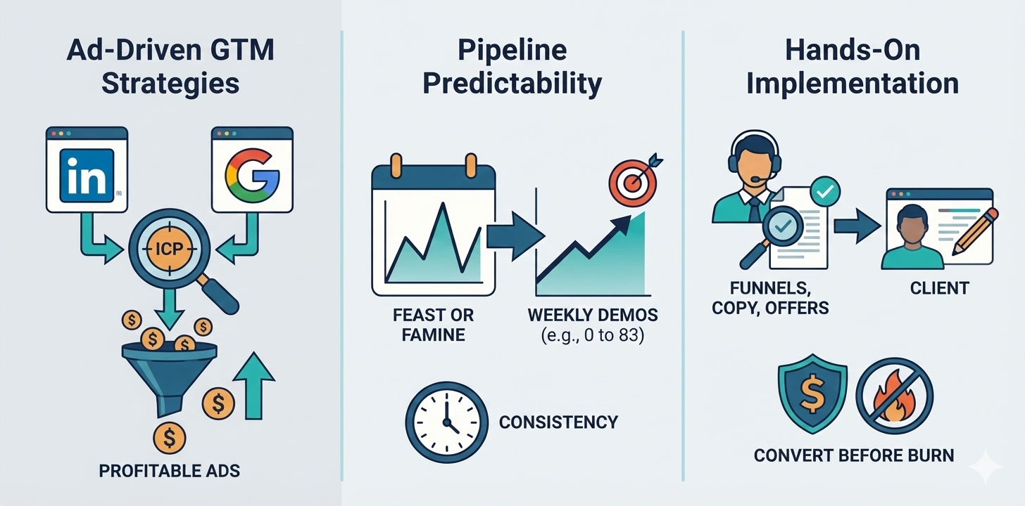 Denis Shatalin Features - Ad-driven GTM strategies, pipeline predictability, and hands-on implementation