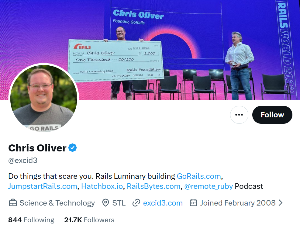 GoRails founder Chris Oliver