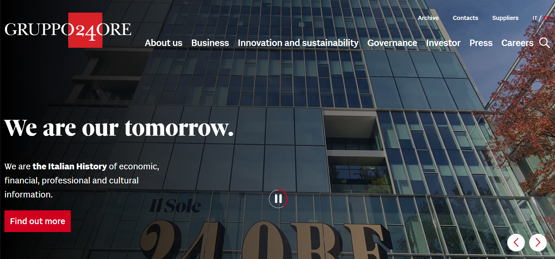 Gruppo 24 Ore Homepage - The Bloomberg of Italy for professionals