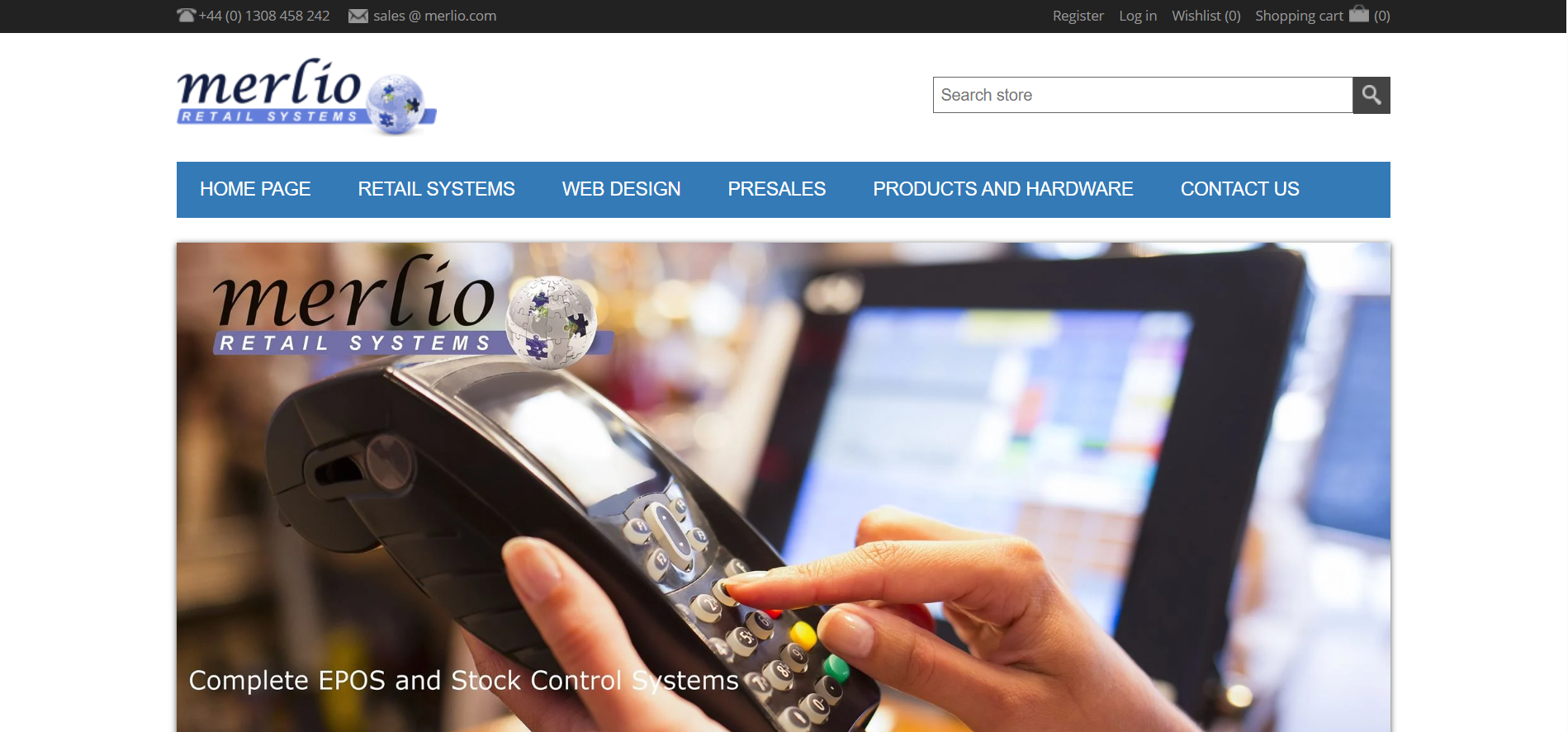 Merlio Retail Systems Homepage - Modular POS solution for specialized retailers