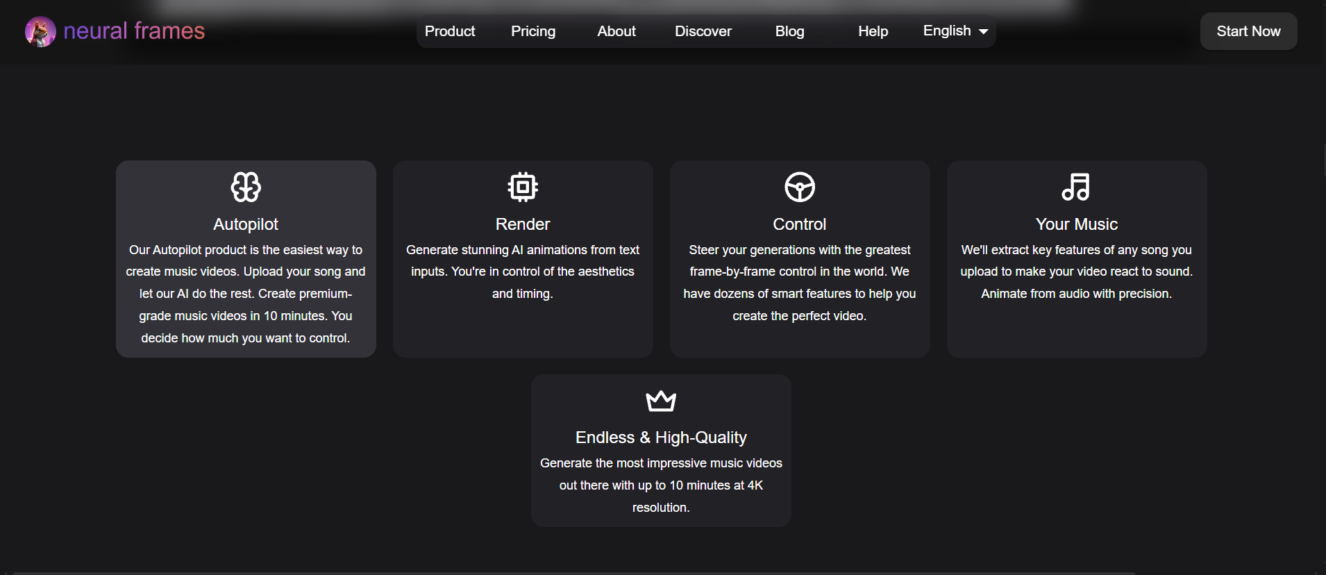 Neural Frames Key Features
