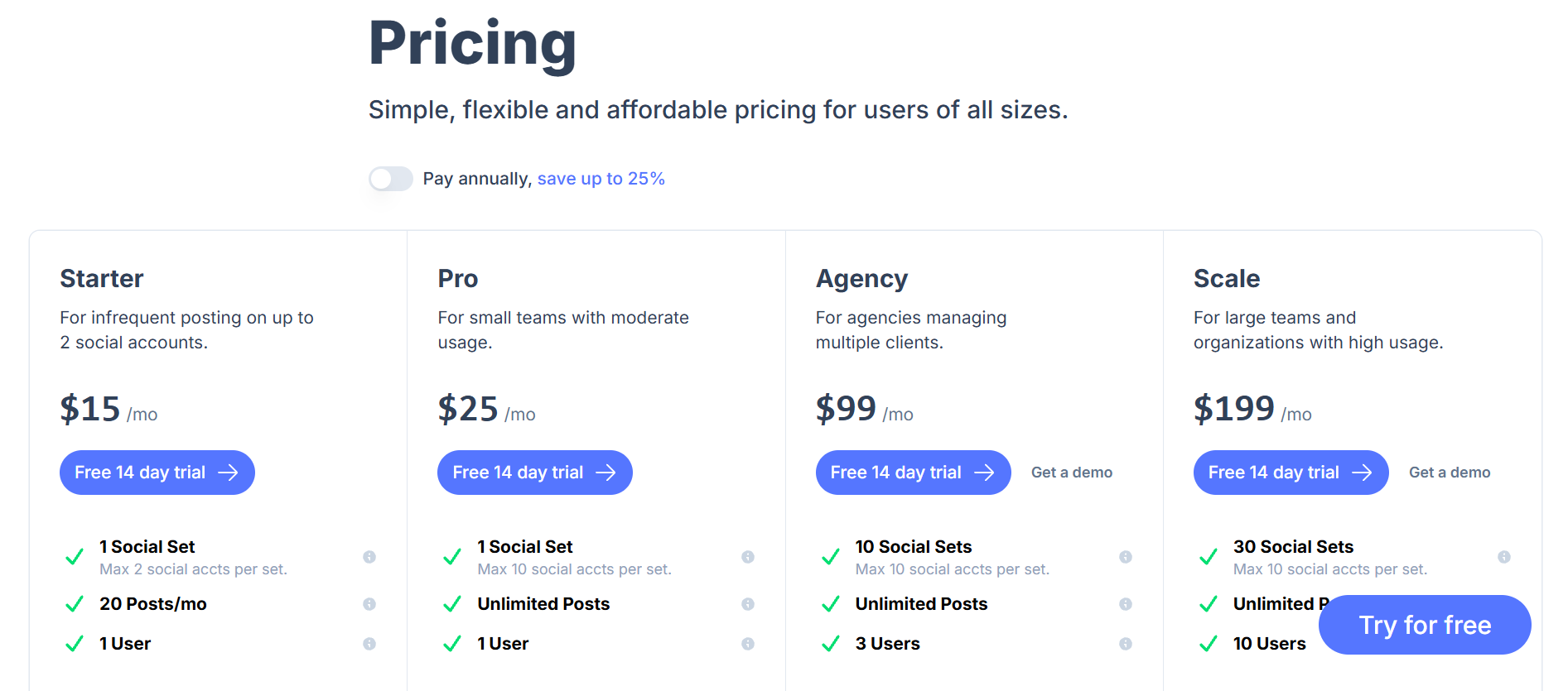 Pallyy Pricing Plans
