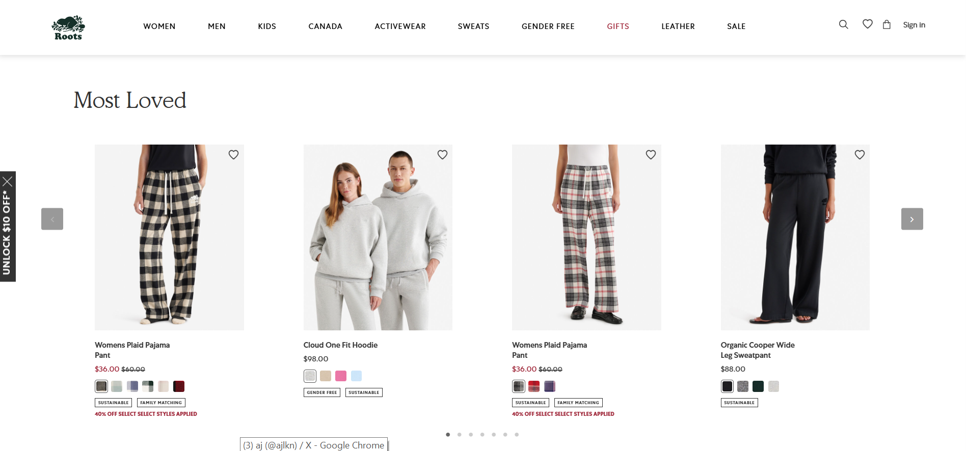 Roots Pricing - Premium casual pricing for sweatpants, hoodies, and leather goods