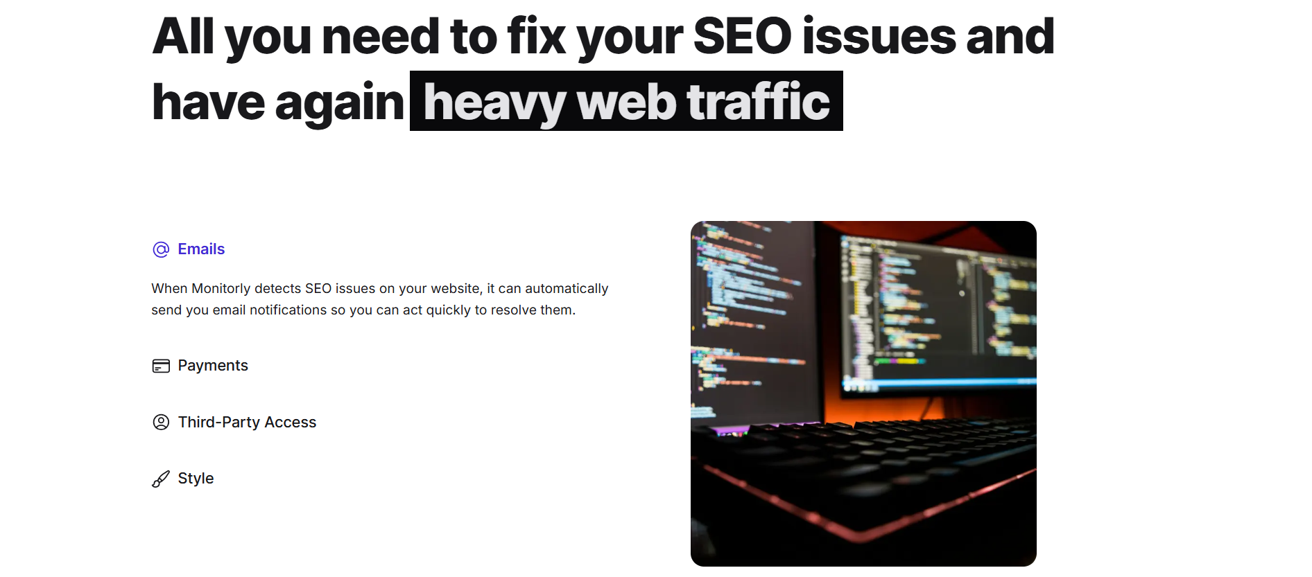 SEOMonitorly key features overview