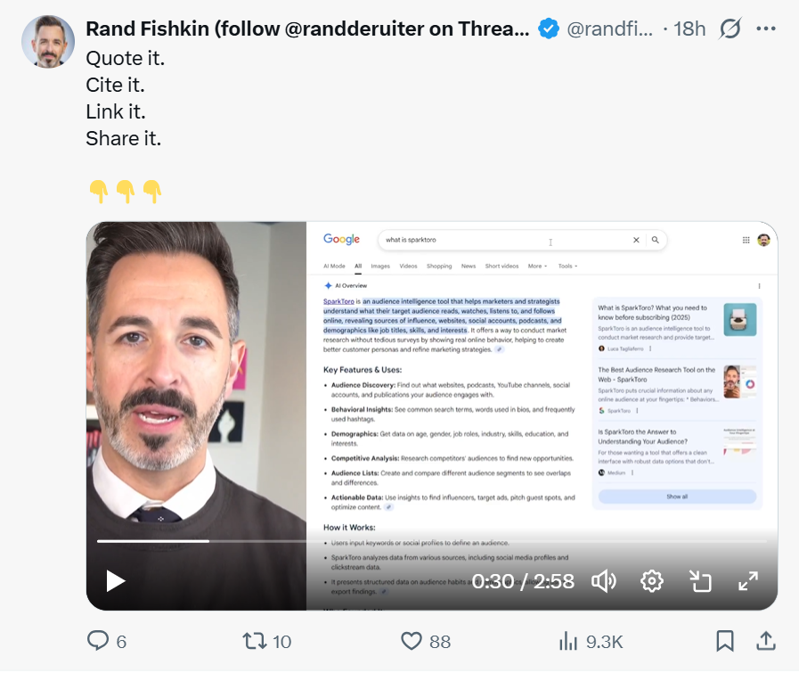 SparkToro co-founder Rand Fishkin