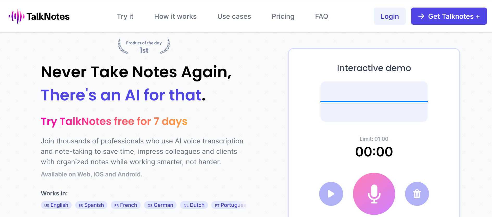 TalkNotes Review - AI Voice Note App