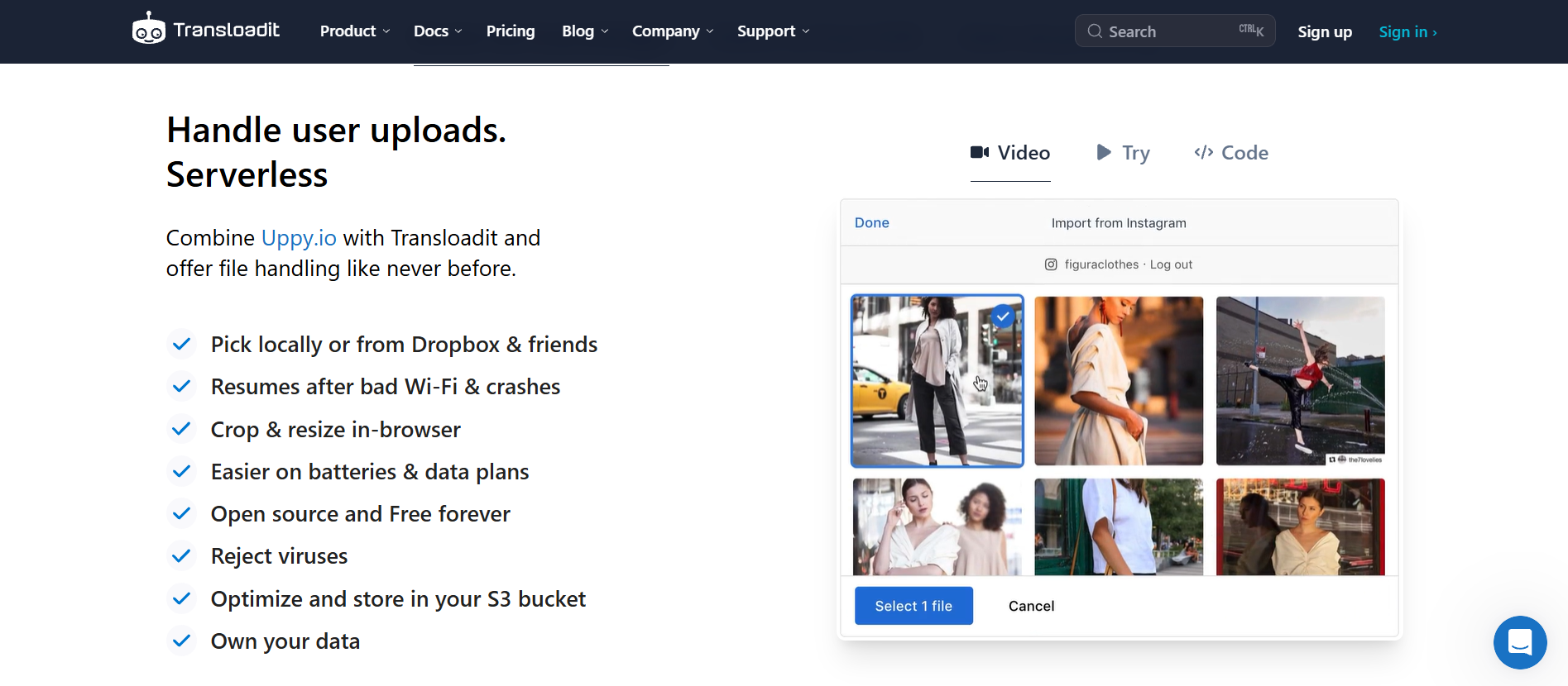 Transloadit Key Features