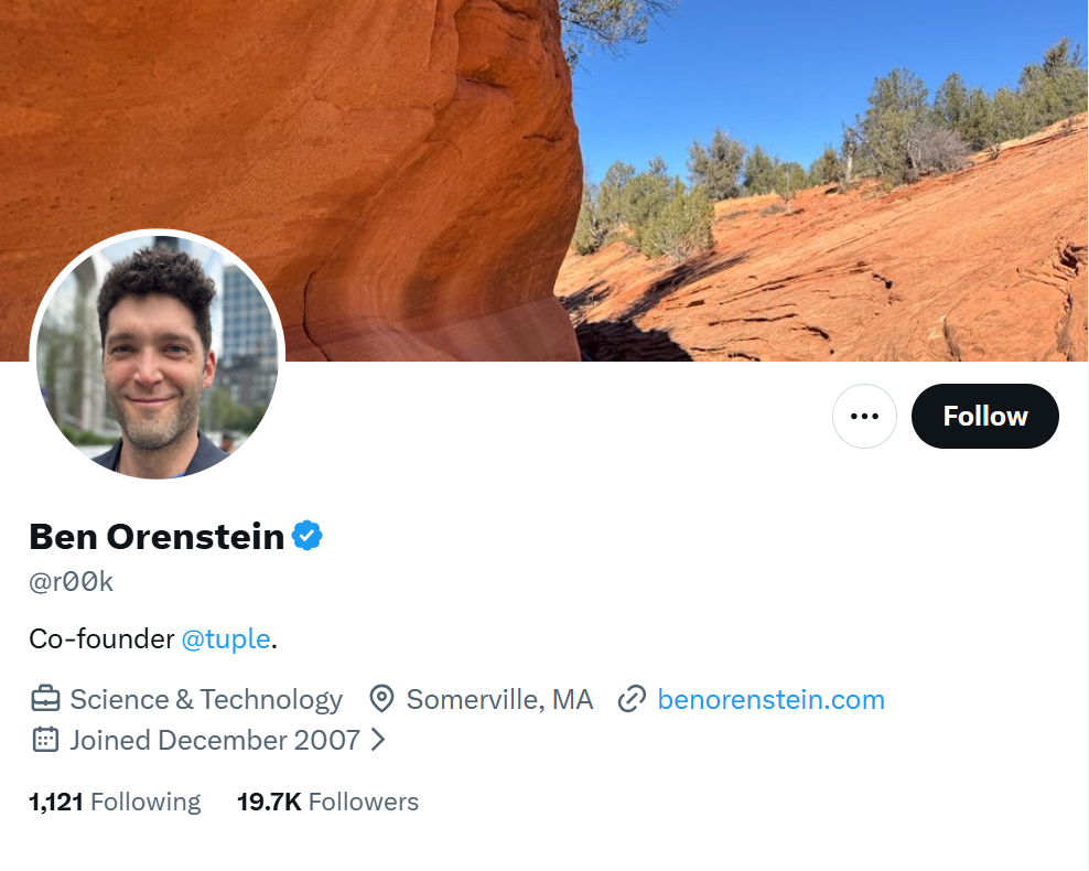 Tuple co-founder Ben Orenstein